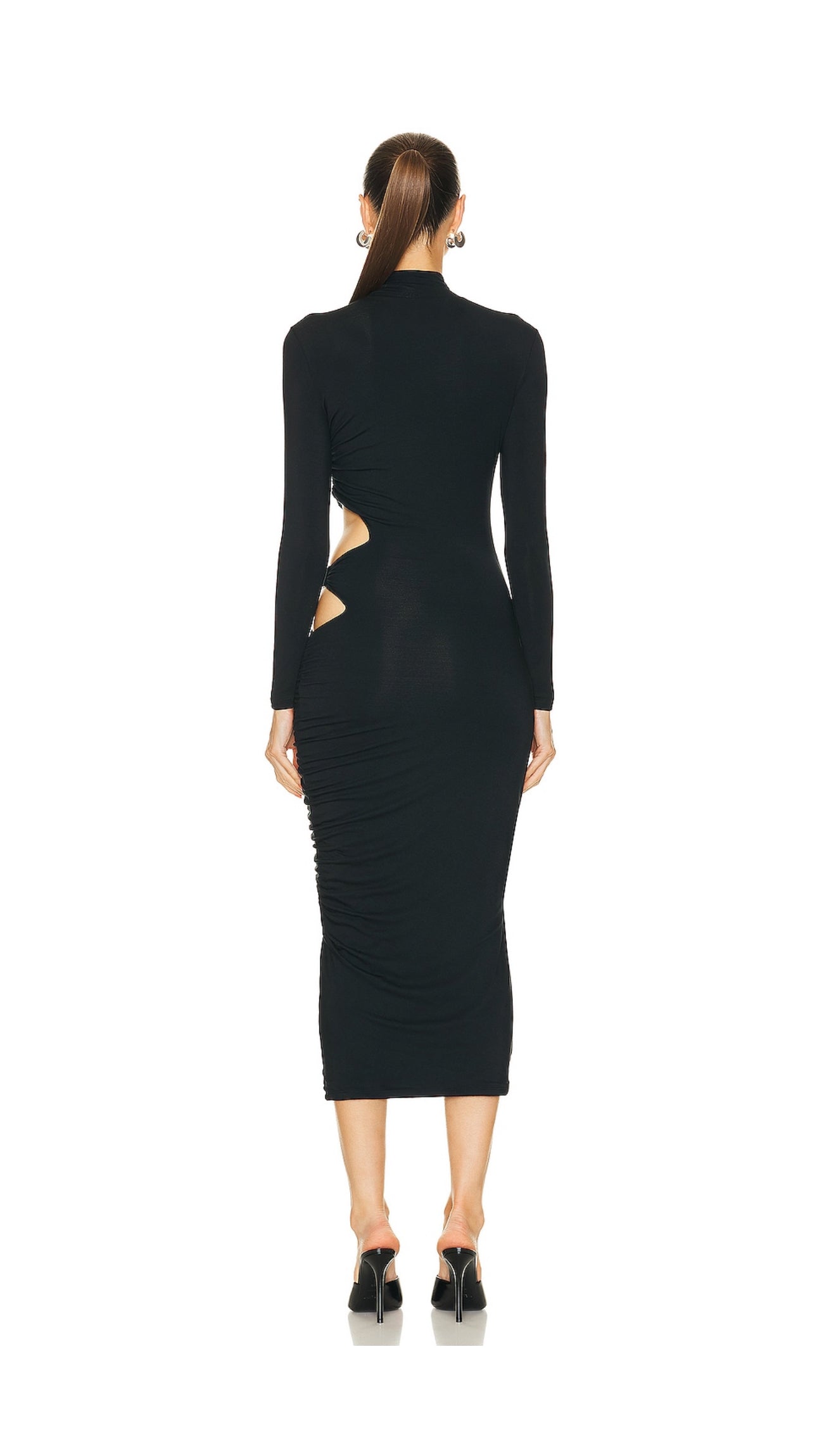 SER.O.YA - Chroma midi dress in black