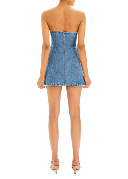 SER.O.YA - Jules denim mini dress in River