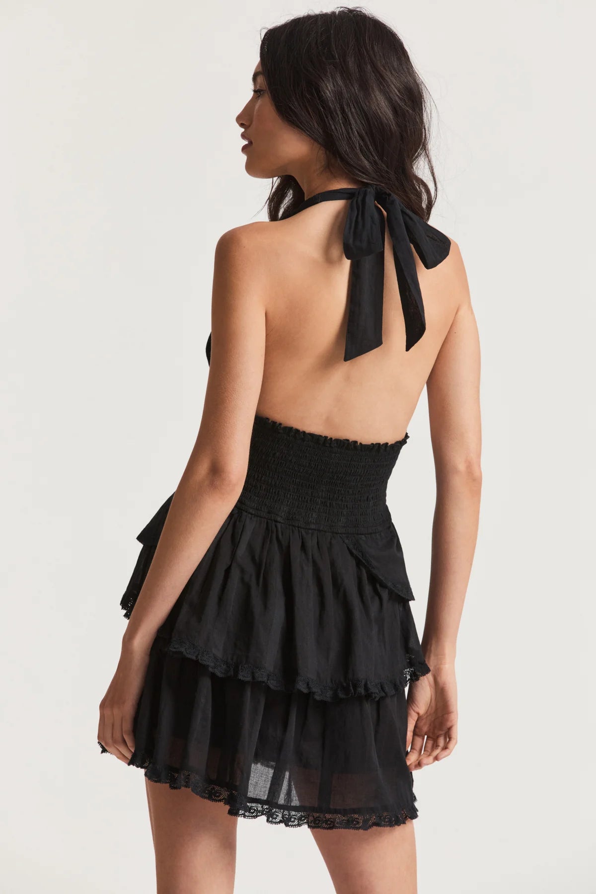 LoveShackFancy - Deanna halter mini dress