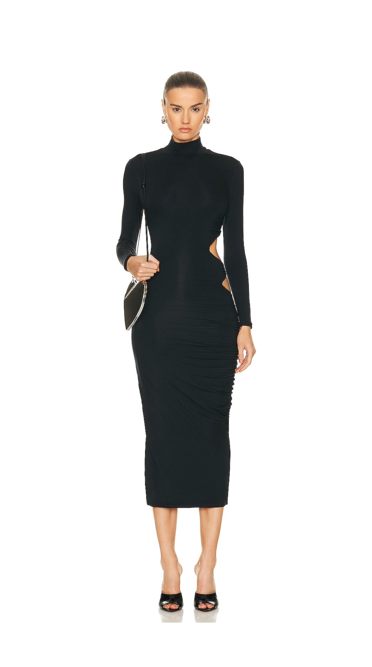 SER.O.YA - Chroma midi dress in black