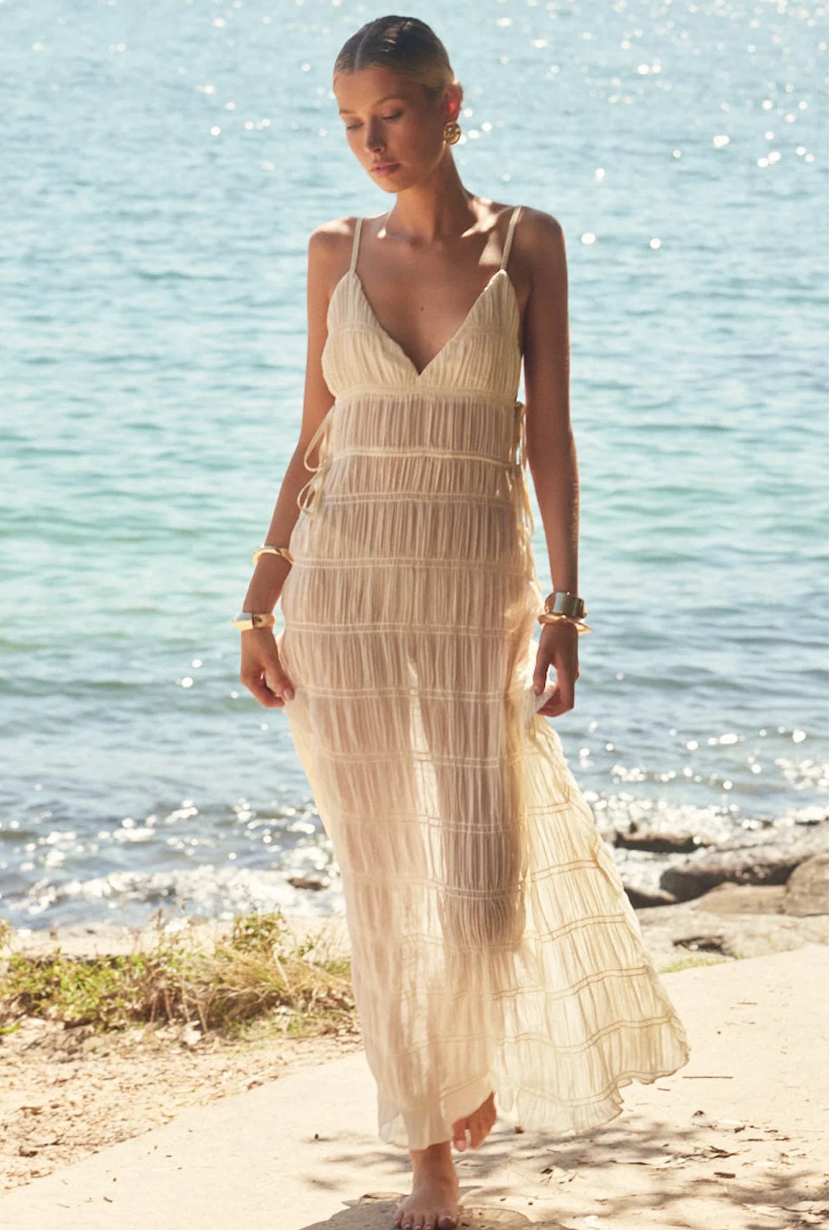 SNDYS - Maxi dress in Shell