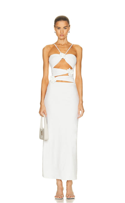 Maygel Coronel - Veranera maxi dress in Off White