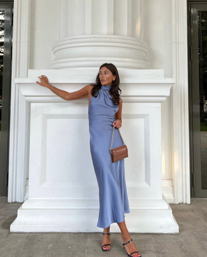 MISHA - Vivica dress in Florentine Blue