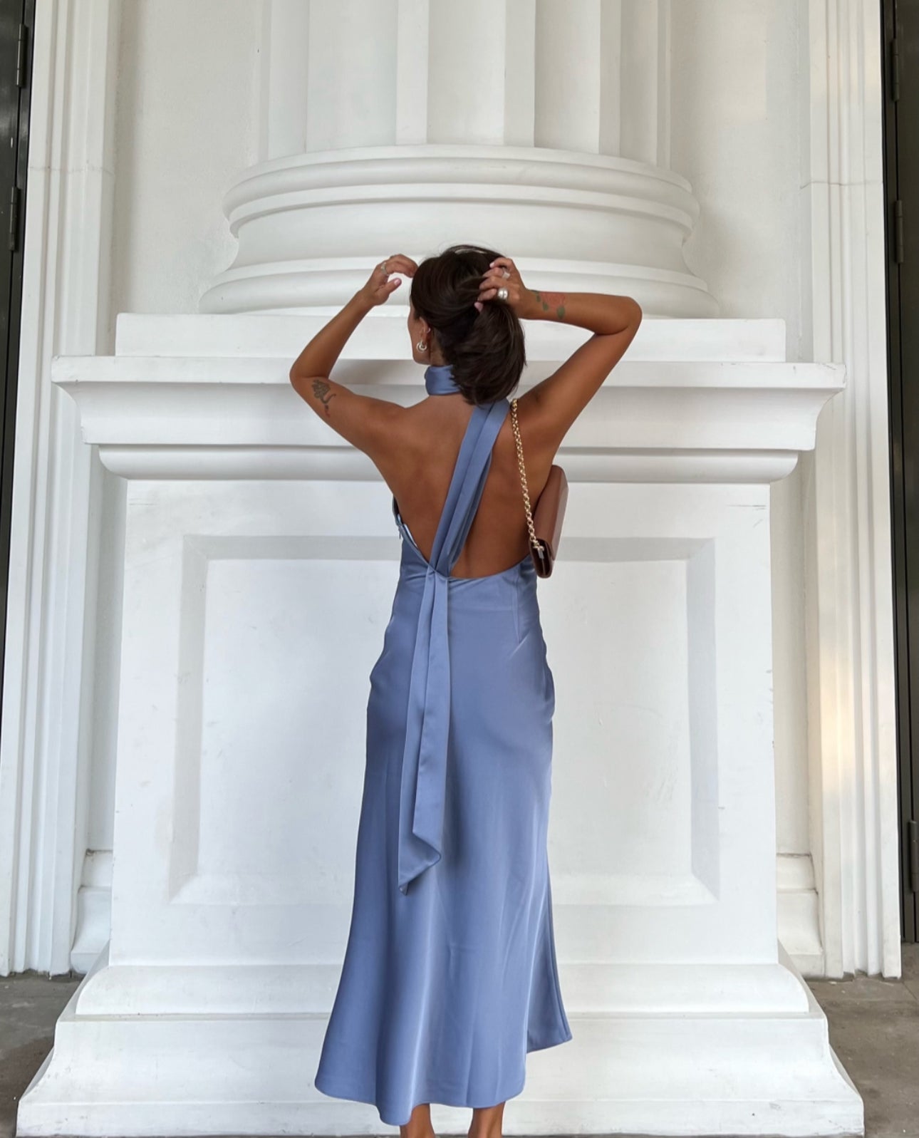 MISHA - Vivica dress in Florentine Blue