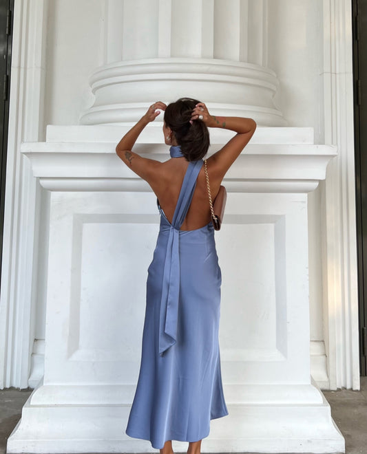 MISHA - Vivica dress in Florentine Blue