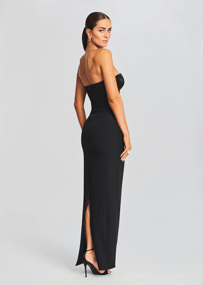 Retrofete - Luna strapless maxi dress in Black