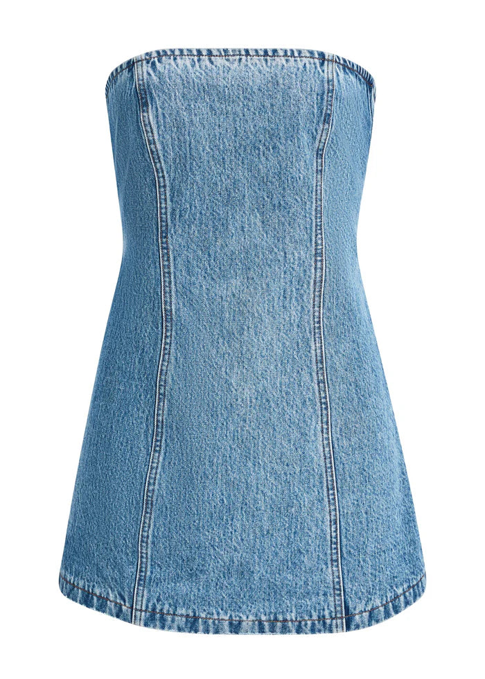 SER.O.YA - Jules denim mini dress in River