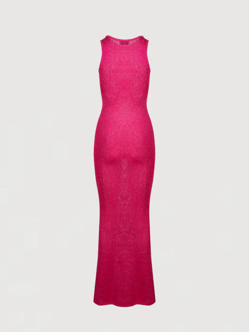 Asta resort - Natalia maxi dress in Fuchsia sequin