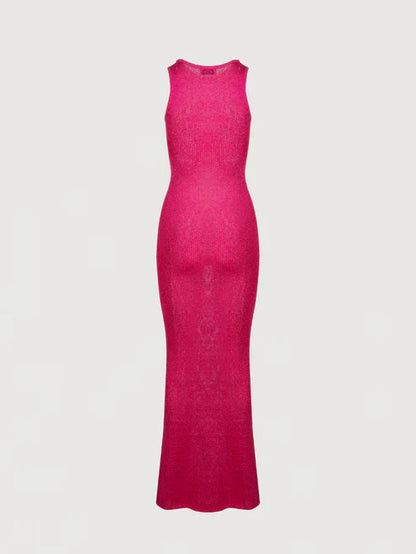 Asta resort - Natalia maxi dress in Fuchsia sequin